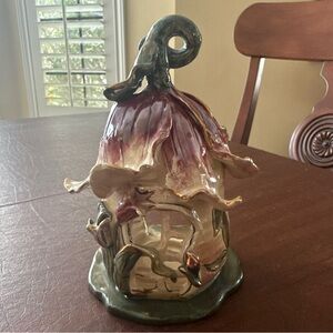 Blue Sky Clayworks Flower Blossom Fairy Birdhouse Tealight Holder; 7” H